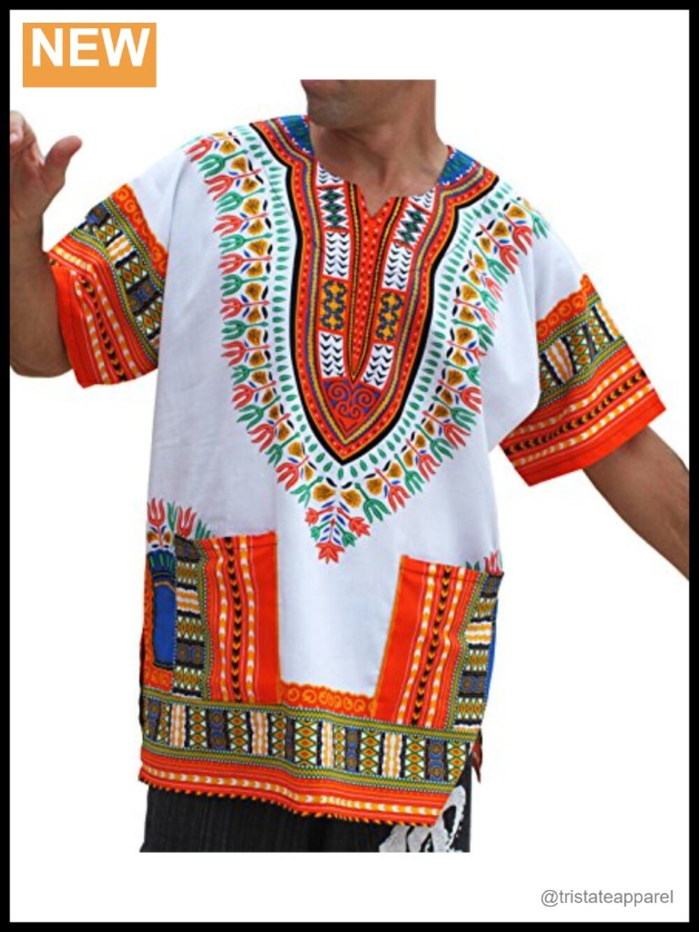 Super Big Cut African Dashiki Cotton Top Blouse